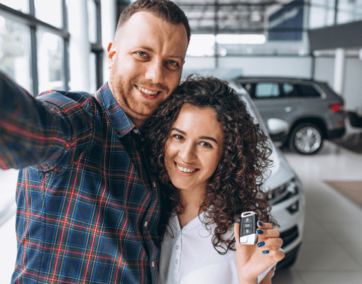 Man and Woman With Car Keys